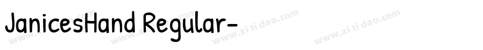 JanicesHand Regular字体转换